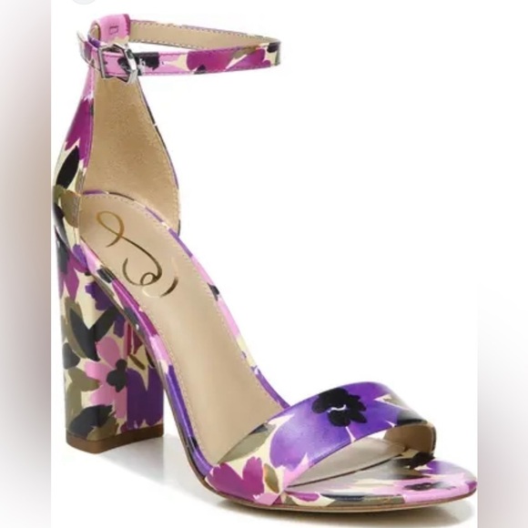 Sam Edelman yaro ankle floral strap heels - Picture 2 of 11
